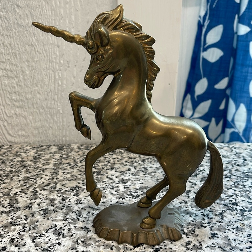 Solid brass unicorn